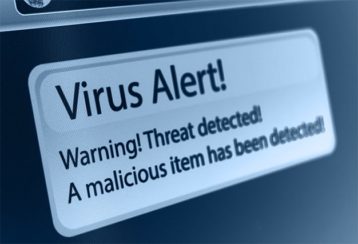 An image featuring virus alert concept