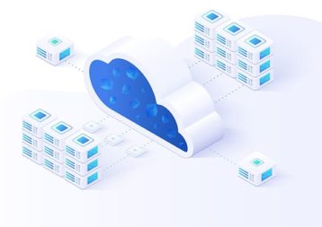 An image featuring cloud storage service concept