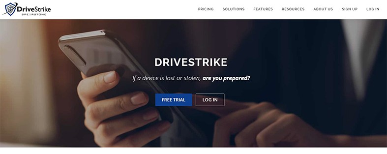 An image featuring the DriveStrike website screenshot