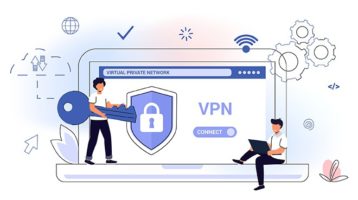 An image featuring people using a VPN service concept