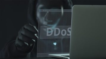 An image featuring DDoS hacker concept