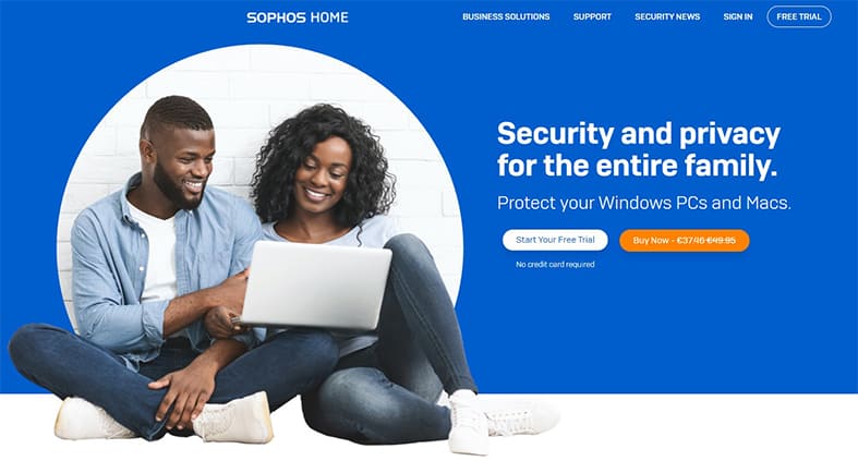 An image featuring the Sophos Home Premium website