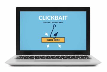 An image featuring clickbait malicious link concept