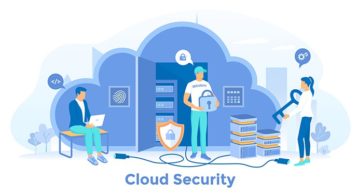 An image featuring cloud security concept