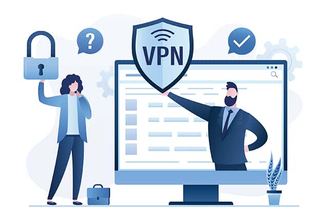 An image featuring VPN encryption concept