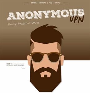 An image featuring Anonymous VPN homepage