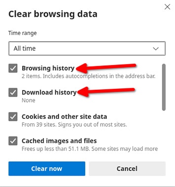 An image featuring how to clear browser history on Microsoft Edge on a personal computer step7