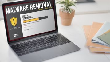 An image featuring malware removal concept