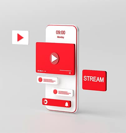 An image featuring online streaming platform concept