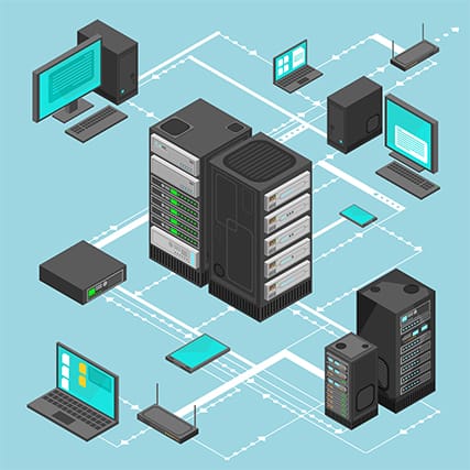 An image featuring network monitoring concept