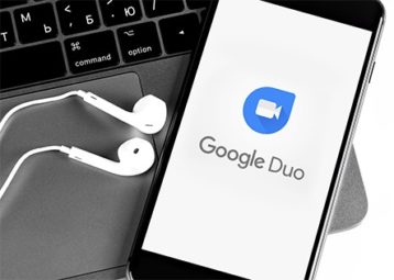 an image with Google Duo Application opened on smartphone
