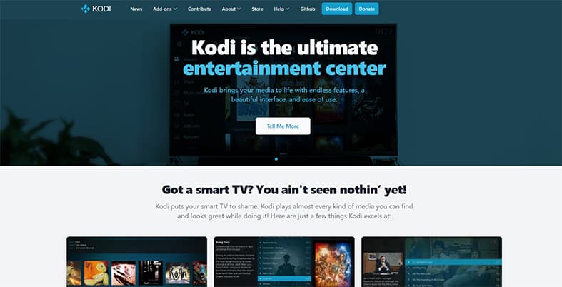 An image featuring Kodi website