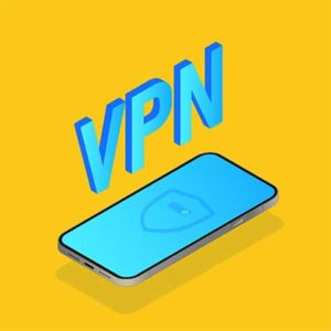 An image featuring a mobile phone with VPN connection on it with VPN text concept