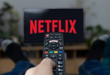 An image featuring a person watching Netflix concept