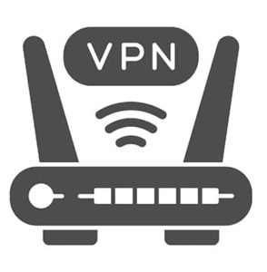An image featuring a router with VPN connection on it concept