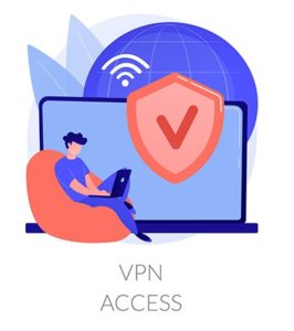 An image featuring VPN access concept