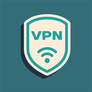 An image featuring a VPN logo shield concept