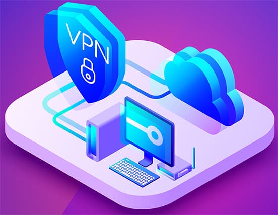 An image featuring VPN security on PC concept