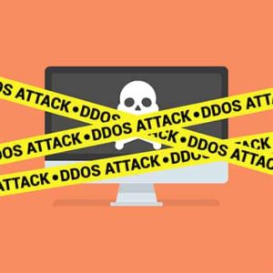 An image featuring a DDoS attack concept