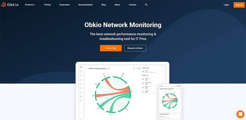 An image featuring Obkio website