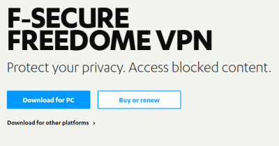 F-Secure-Freedome-homepage