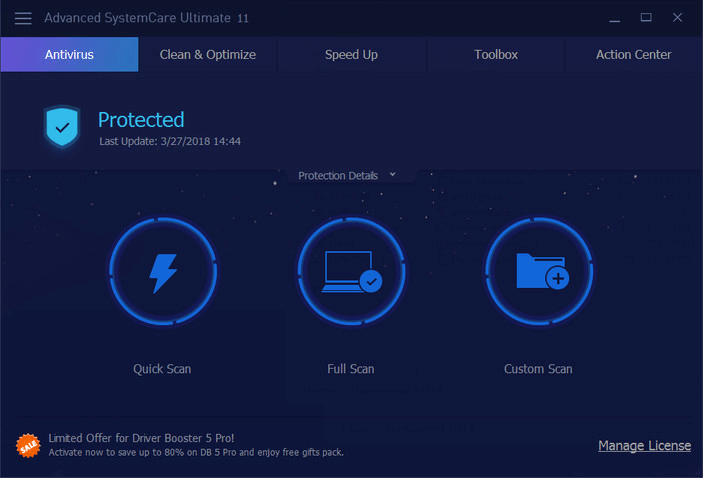 advanced systemcare performance monitor missing