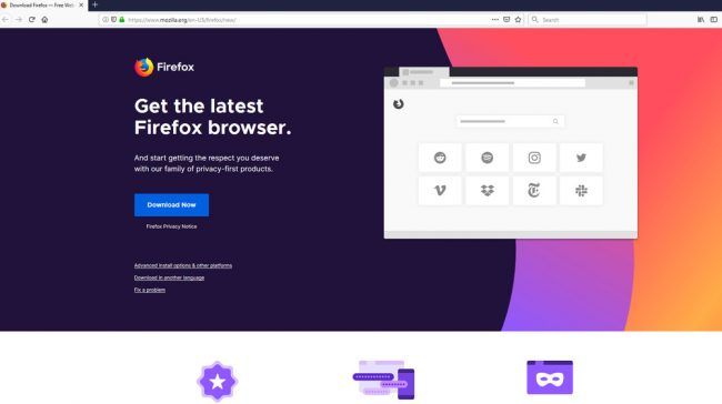 Screenshot of Mozila Firefox browser. 