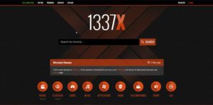 An image featuring the 1337x homepage