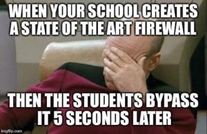 School firewall meme