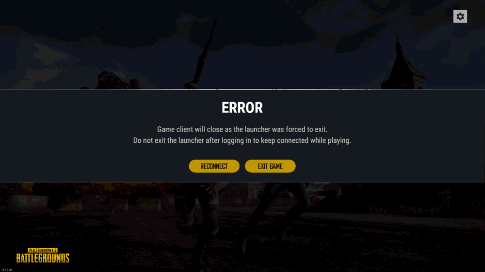 game client will close as the launcher was forced to exit