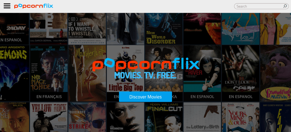 Popcornflix Homepage
