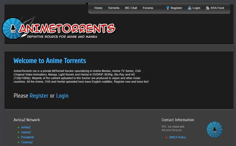 Animetorrents screenshot