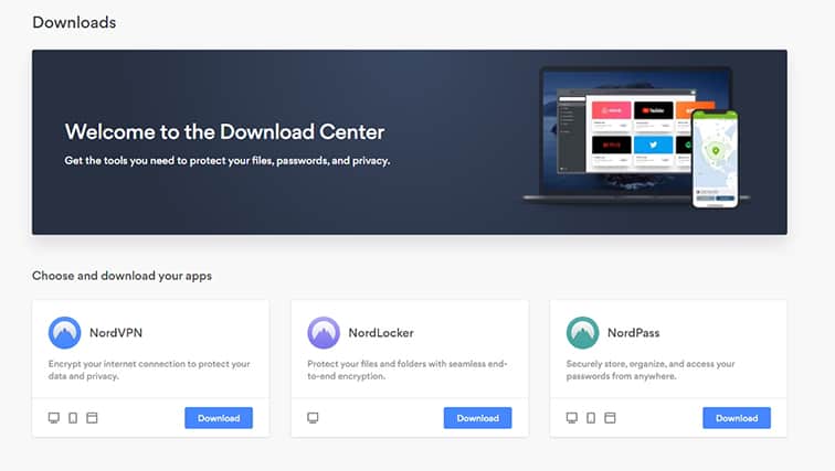 The Nord VPN Download Center