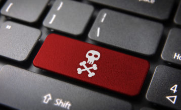 an image of a keyboard with a piracy key on it