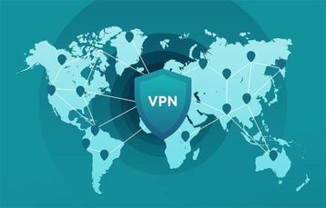 An image featuring the world map with the VPN logo in the center connecting to countries representing a VPN service