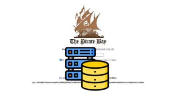 An image featuring the homepage of thepiratebay website with database maintenace icons on it representing database maintenace on a website