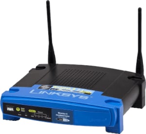 An image featuring the WRT3200ACM AC3200 DD-WRT router from the back side