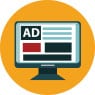 An icon featuring ads concept