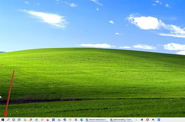 An image featuring Split Tunneling via Windows 10 step1
