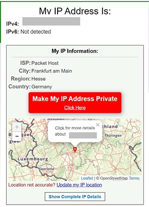 An image featuring a screenshot of someone finding out their IP Address