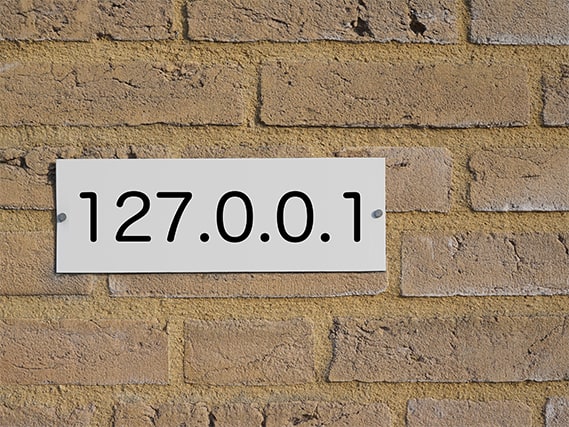 An image featuring a wall with the numbers of localhost in front of it representing localhost concept