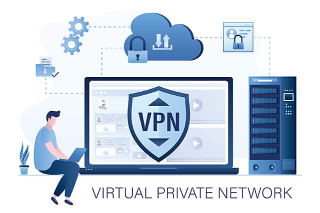 An image featuring remote access VPN concept