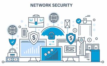 An image featuring network security concept