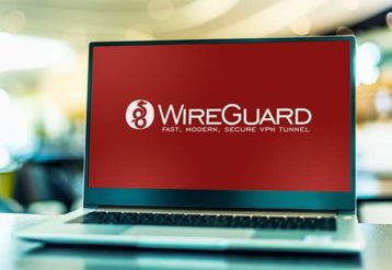 An image featuring WireGuard on a laptop concept