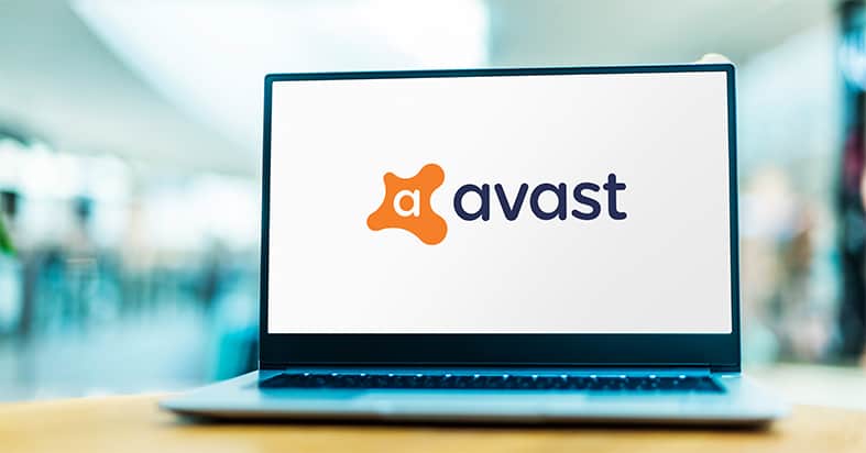 An image featuring Avast on laptop concept