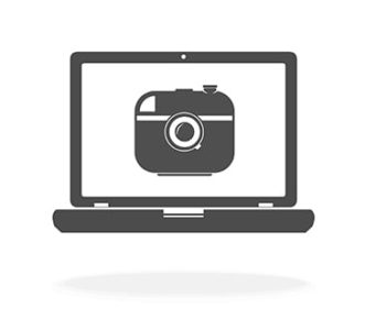 An image featuring laptop camera screen capture concept