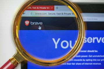 An image featuring Brave browser website