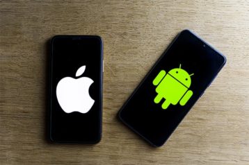 An image featuring iOS and Android next to each other concept