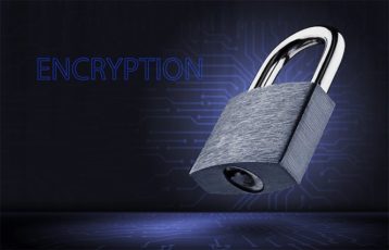 An image featuring data encryption concept