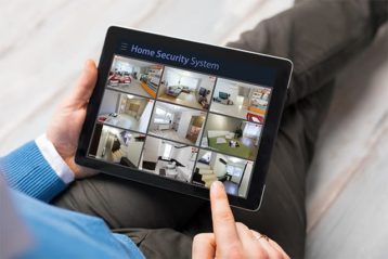 An image featuring home security camera system concept